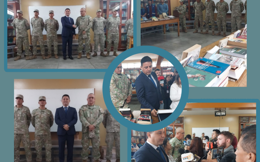 La Biblioteca del Ejército del Perú realizó importante donación de libros para estudiantes de la Institución Educativa Raúl Porras Barrenechea, de Carmen de La Legua.